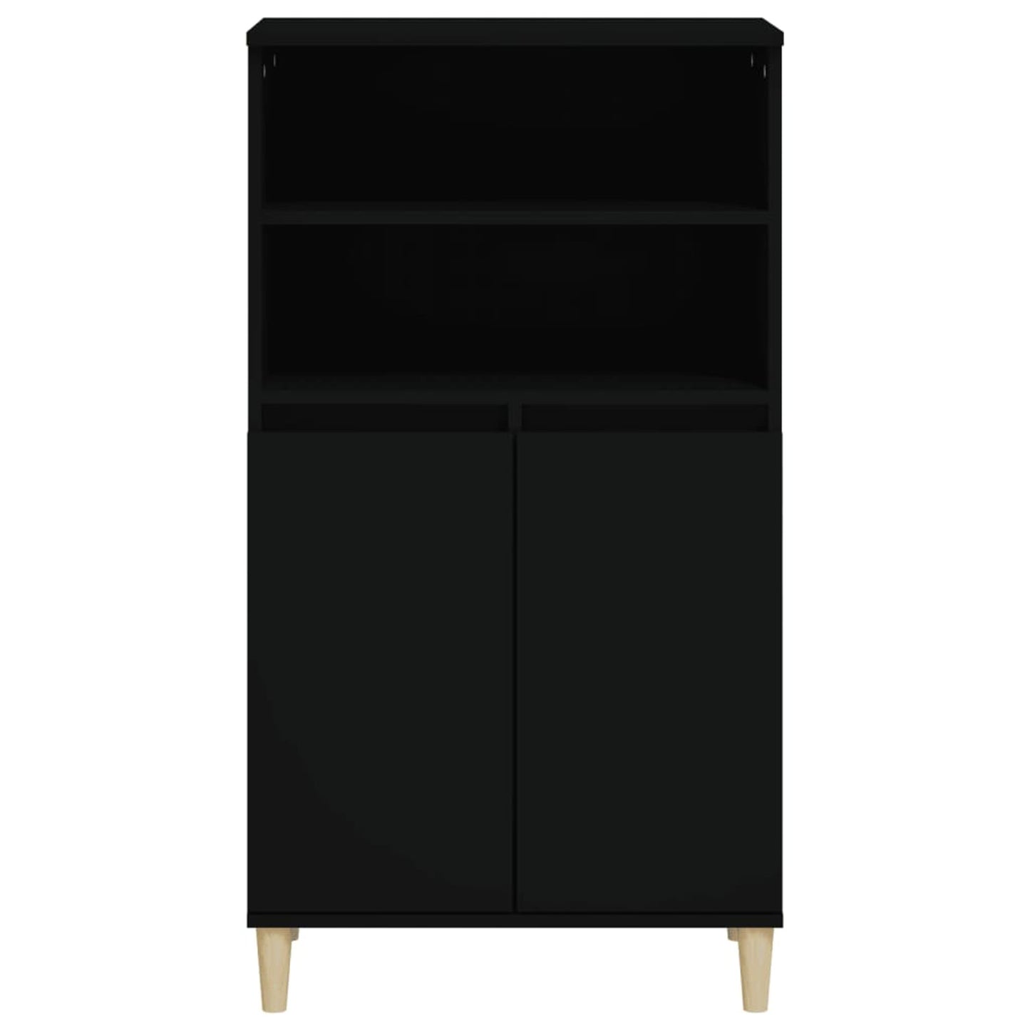 Highboard Schwarz 60x36x110 cm Holzwerkstoff
