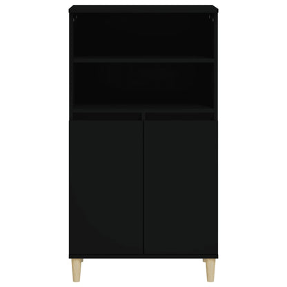 Highboard Schwarz 60x36x110 cm Holzwerkstoff