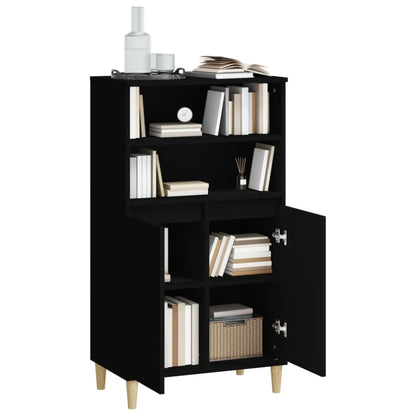 Highboard Schwarz 60x36x110 cm Holzwerkstoff