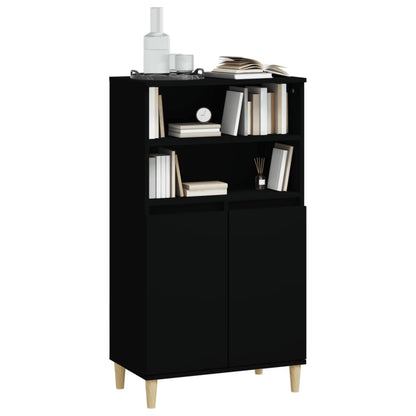 Highboard Schwarz 60x36x110 cm Holzwerkstoff
