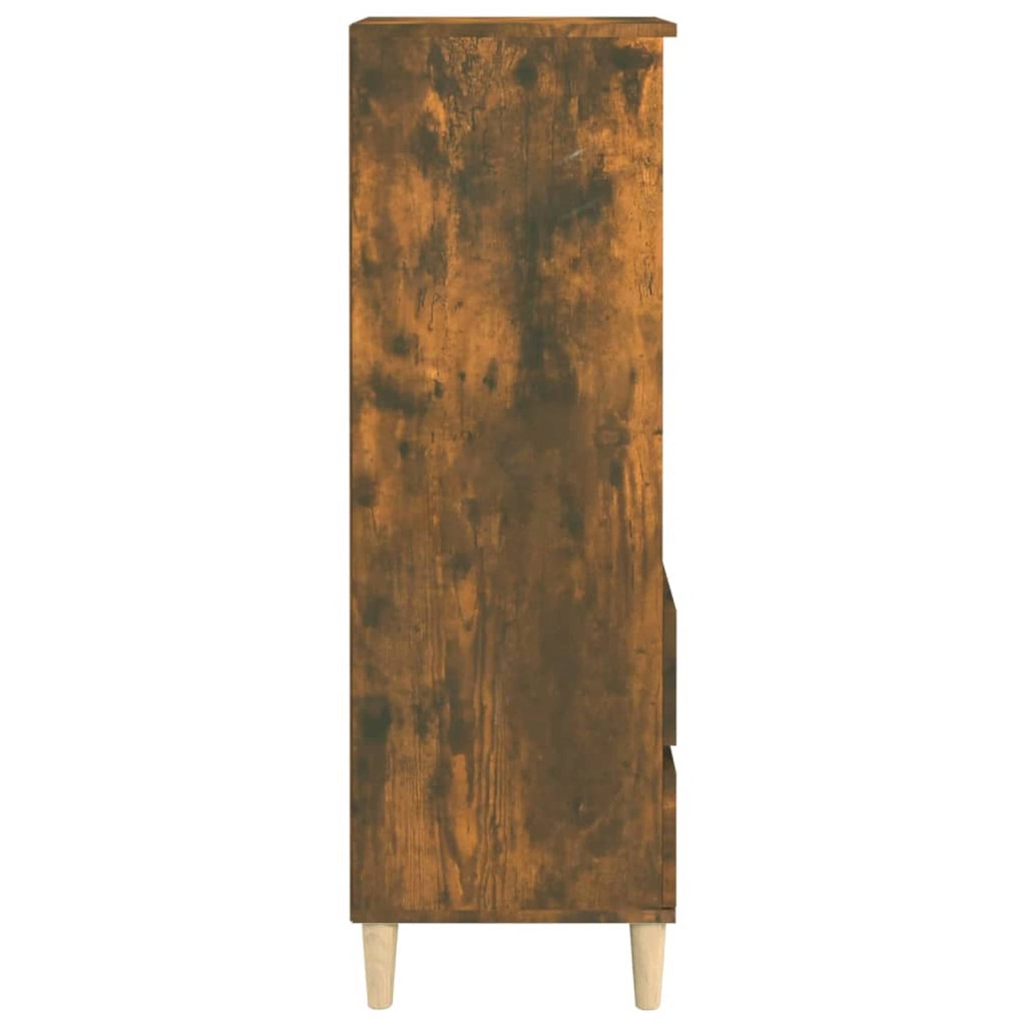 Highboard Räuchereiche 40x36x110 cm Holzwerkstoff