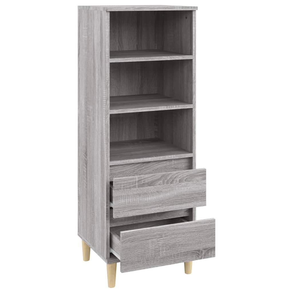 Highboard Grau Sonoma 40x36x110 cm Holzwerkstoff