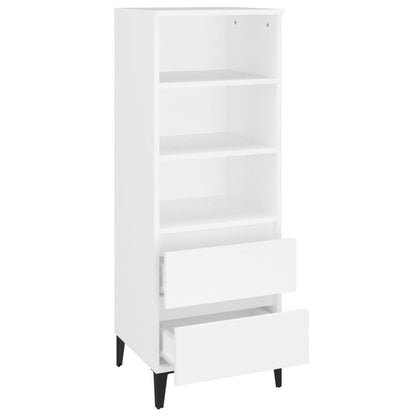 Highboard Weiß 40x36x110 cm Holzwerkstoff