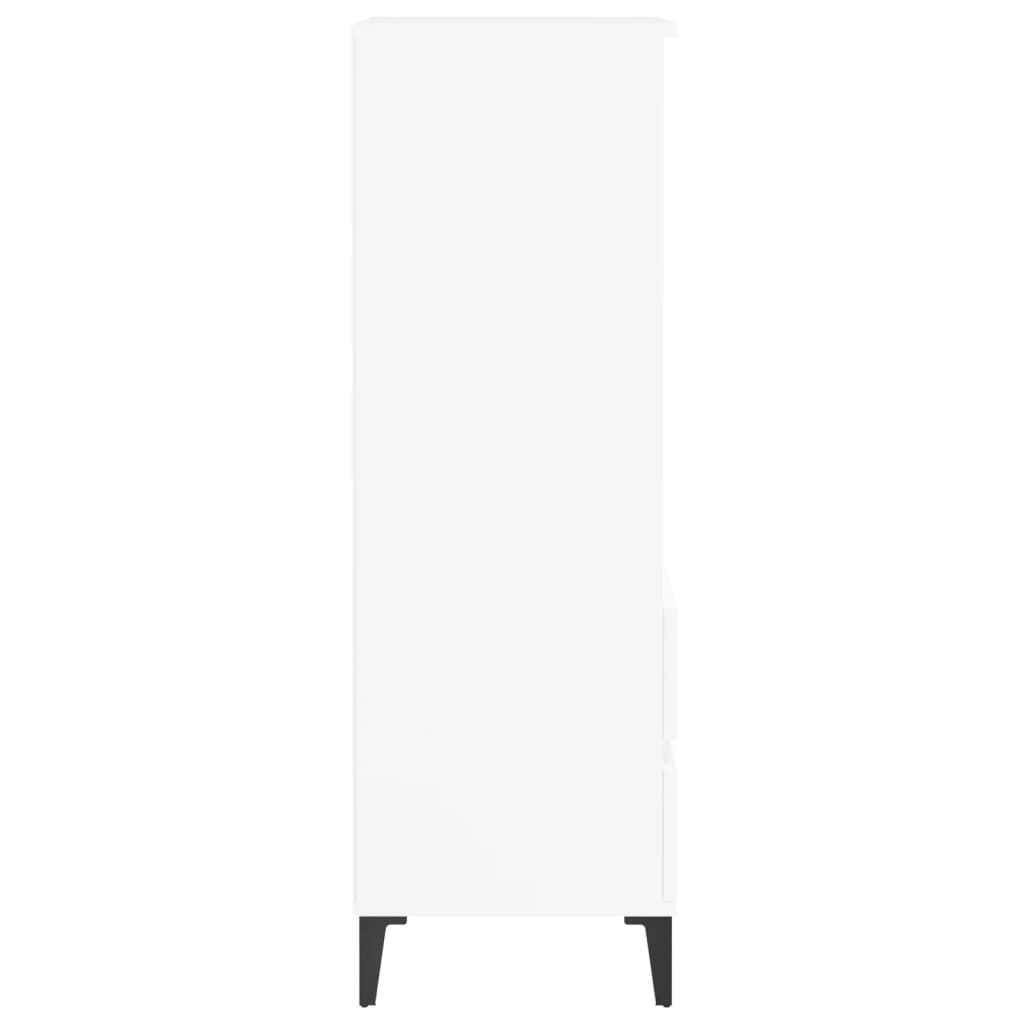 Highboard Weiß 40x36x110 cm Holzwerkstoff