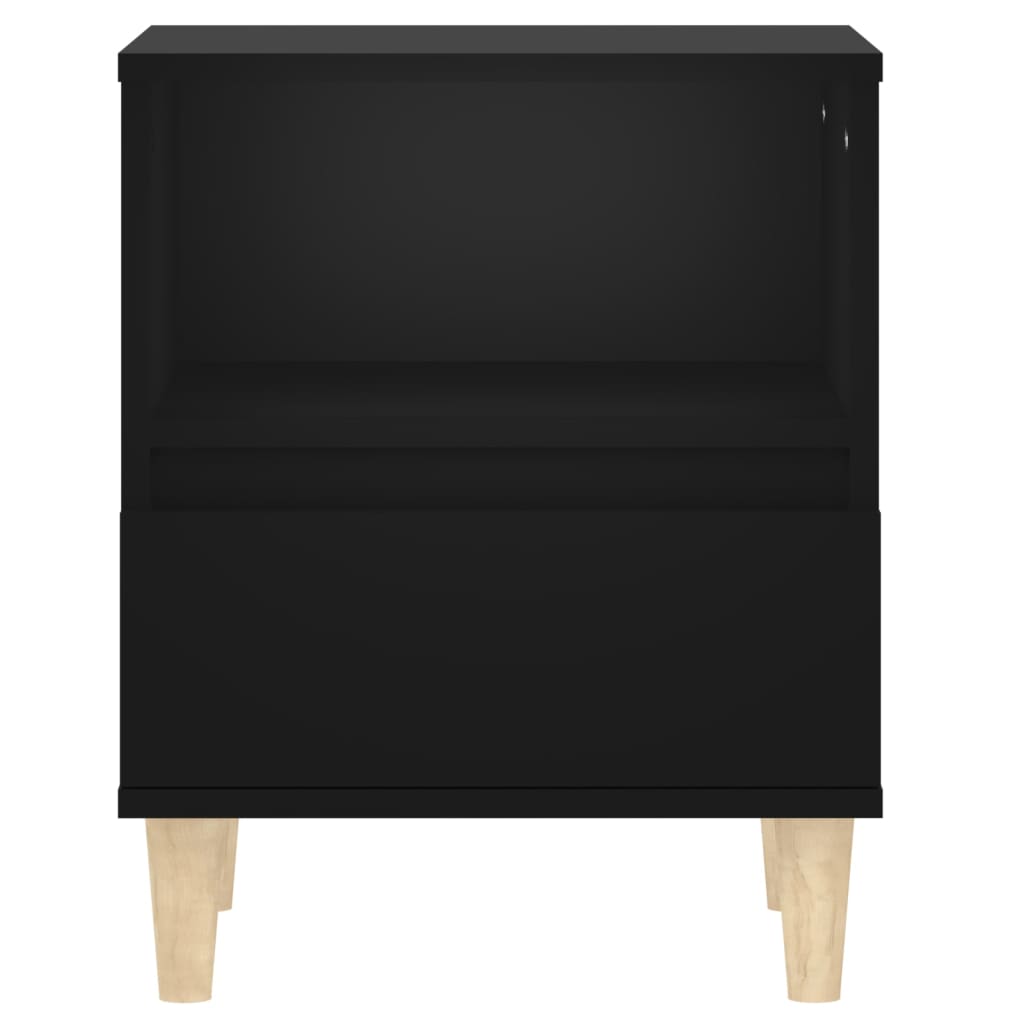 Sengeborde 2 stk Sort 40x35x50 cm