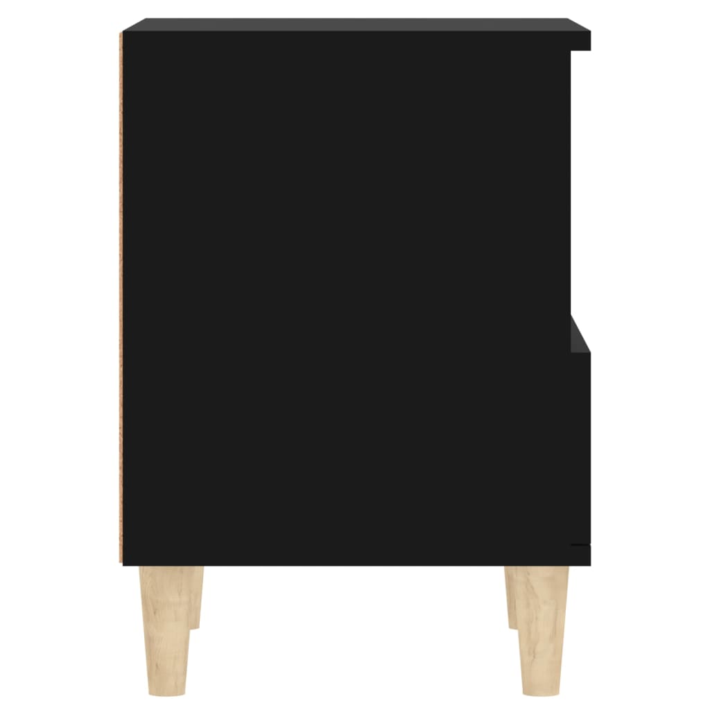 Sengeborde 2 stk Sort 40x35x50 cm