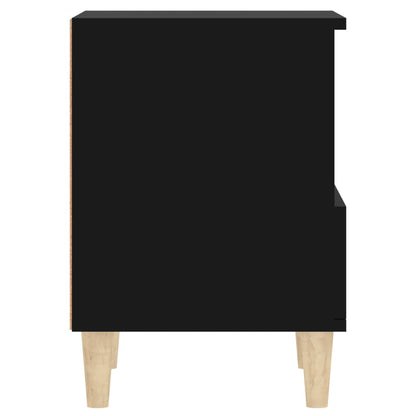 Sengeborde 2 stk Sort 40x35x50 cm