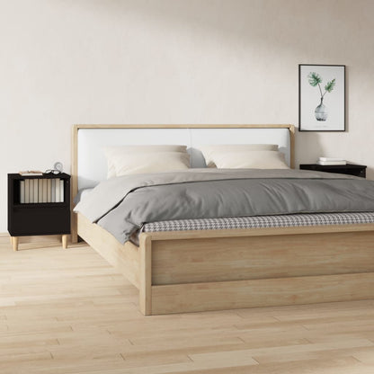 Sengeborde 2 stk Sort 40x35x50 cm