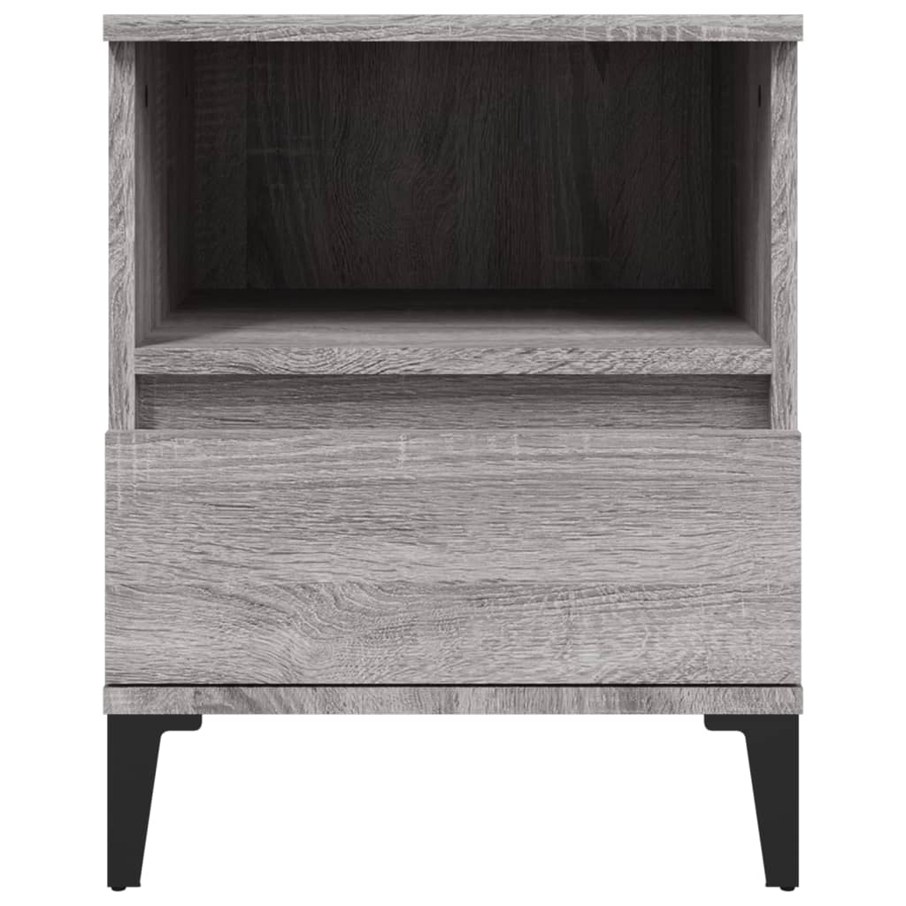 Nachttische 2 Stk. Grau Sonoma 40x35x50 cm
