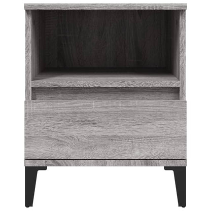 Nachttische 2 Stk. Grau Sonoma 40x35x50 cm