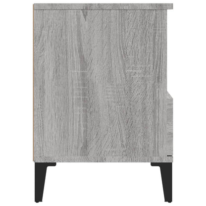 Nachttische 2 Stk. Grau Sonoma 40x35x50 cm