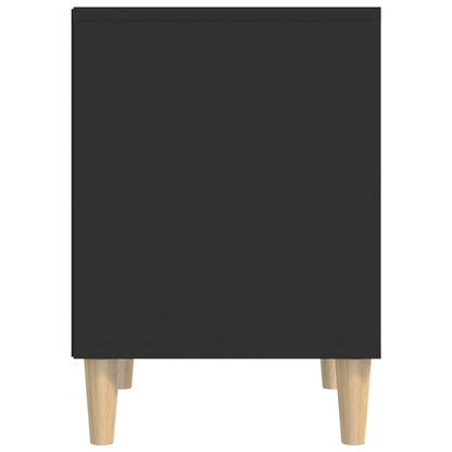 Nachttisch Schwarz 40x35x50 cm Holzwerkstoff