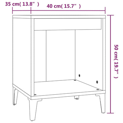 Nachttisch Grau Sonoma 40x35x50 cm