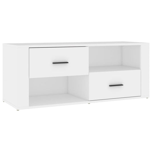 TV-skab Hvid 100x35x40 cm Træ Materiale