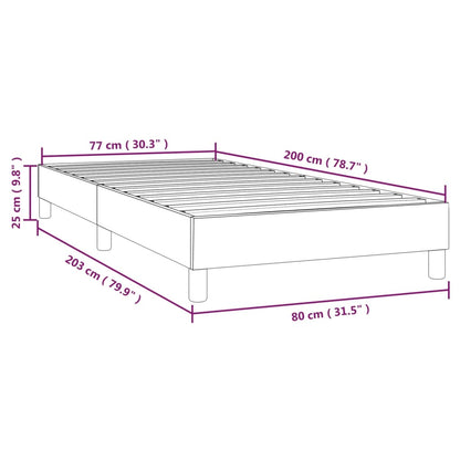 Boxspringbettgestell Creme 80x200 cm Stoff