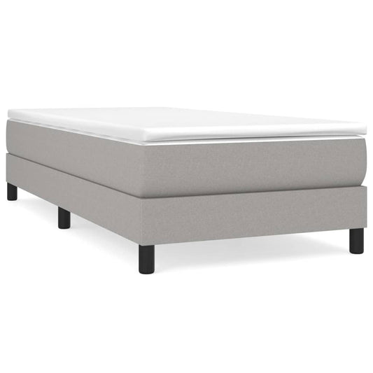 Boxspringbettgestell Hellgrau 90x190 cm Stoff