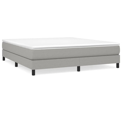 Boxspringbettgestell Hellgrau 160x200 cm Stoff