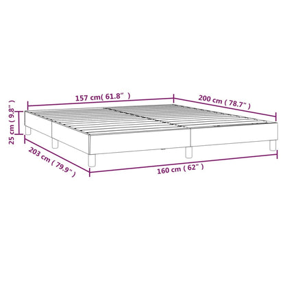 Boxspringbettgestell Dunkelgrau 160x200 cm Stoff
