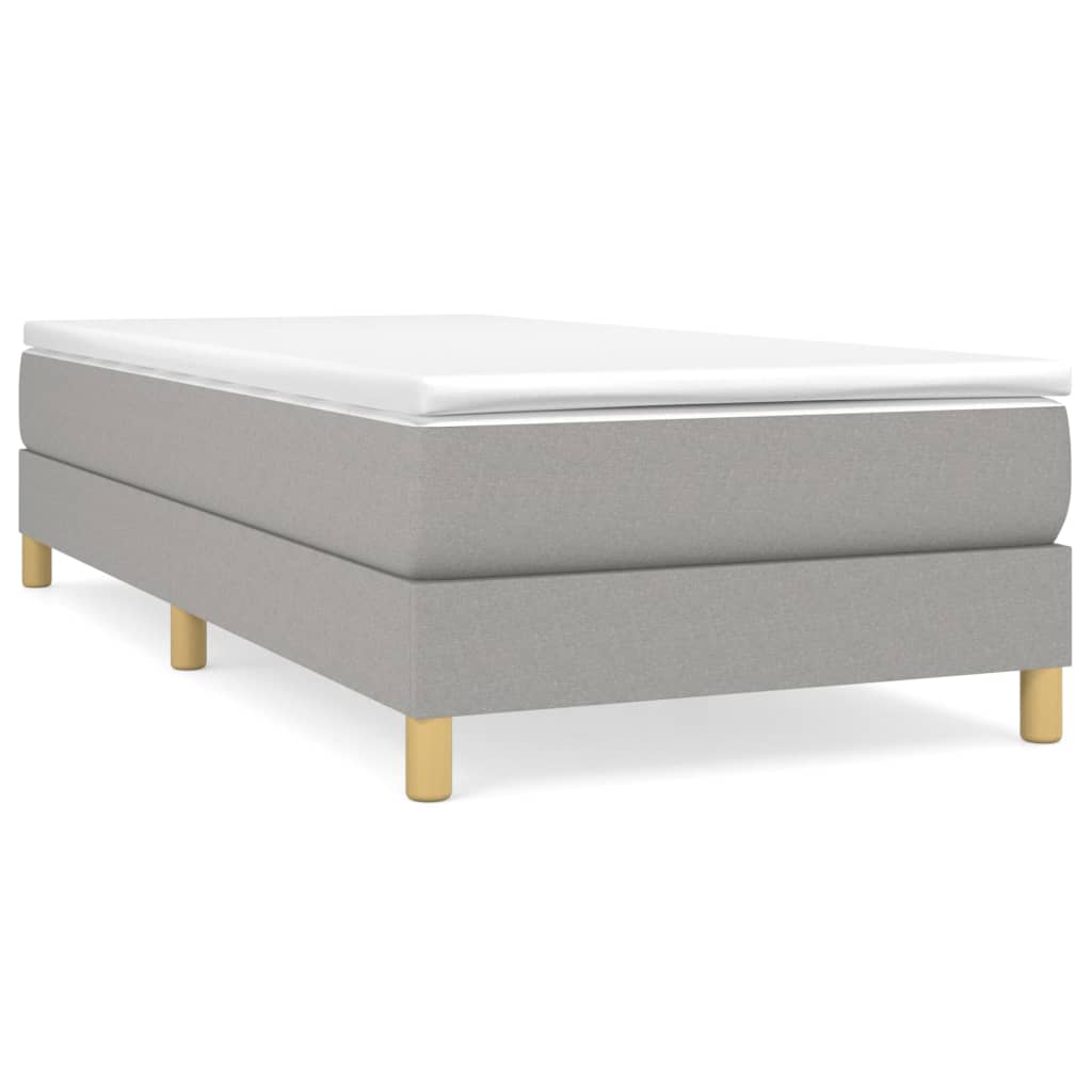 Boxspringbettgestell Hellgrau 90x190 cm Stoff