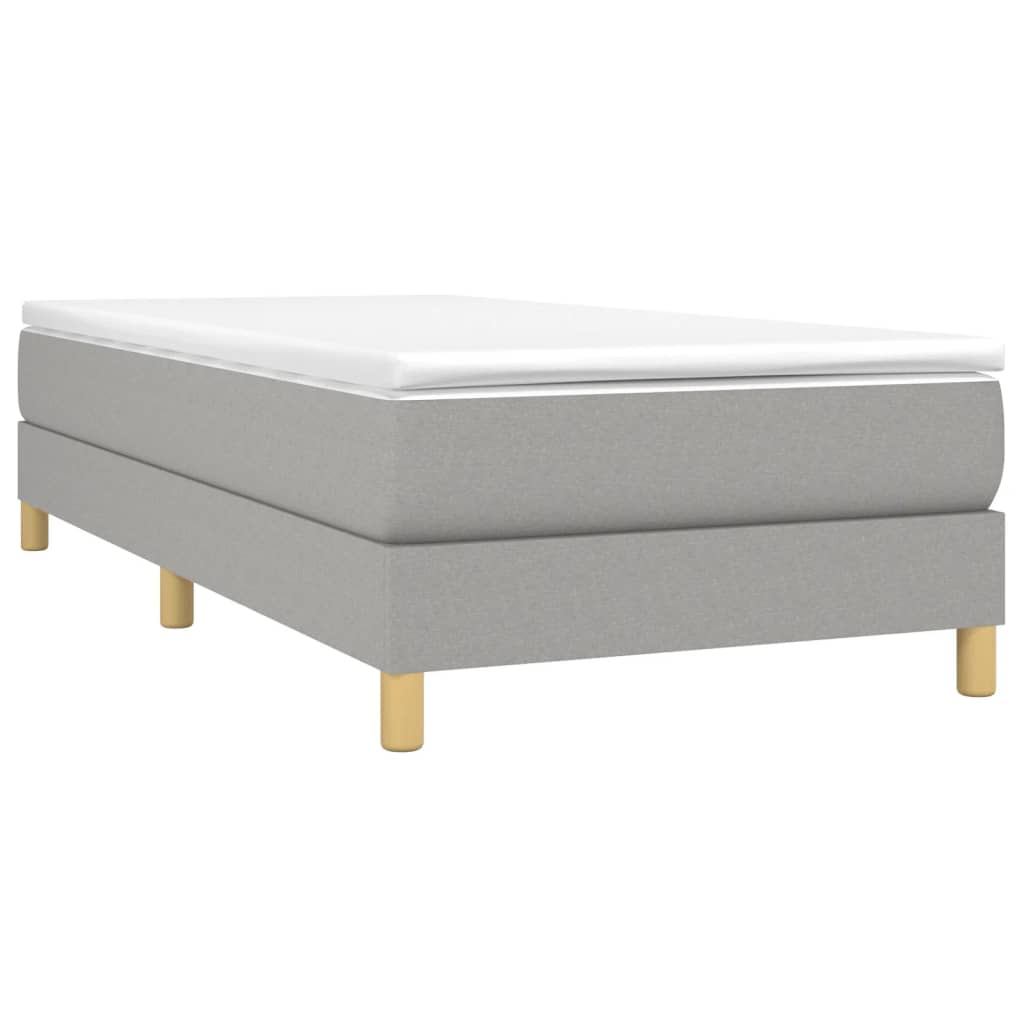 Boxspringbettgestell Hellgrau 90x190 cm Stoff