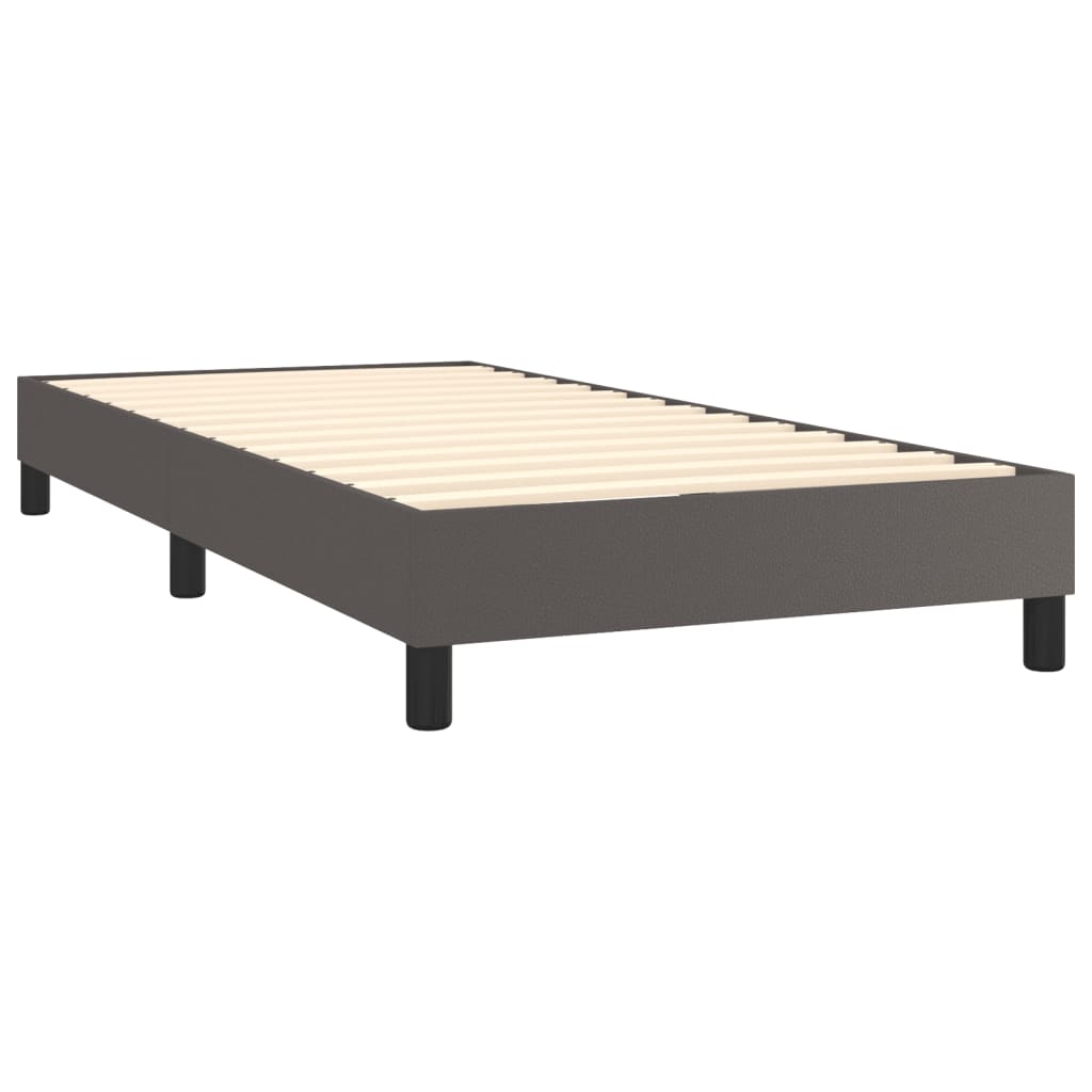 Boxspringbettgestell Grau 80x200 cm Kunstleder
