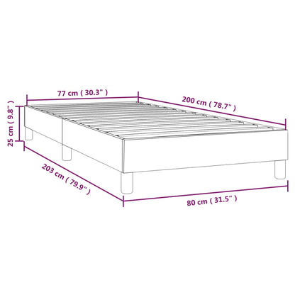 Boxspringbettgestell Grau 80x200 cm Kunstleder
