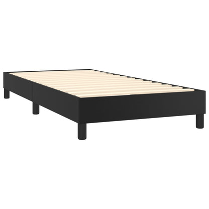 Boxspringbettgestell Schwarz 90x200 cm Kunstleder