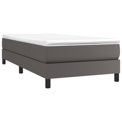 Boxspringbettgestell Grau 90x200 cm Kunstleder