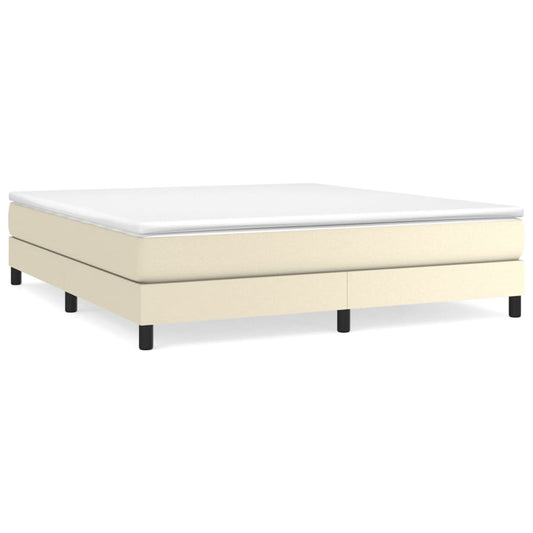 Boxspringbettgestell Creme 160x200 cm Kunstleder