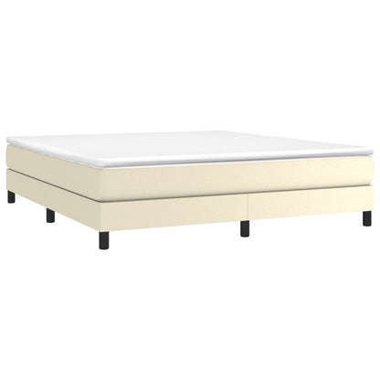 Boxspringbettgestell Creme 160x200 cm Kunstleder