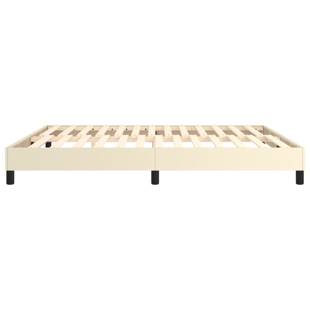 Boxspringbettgestell Creme 160x200 cm Kunstleder