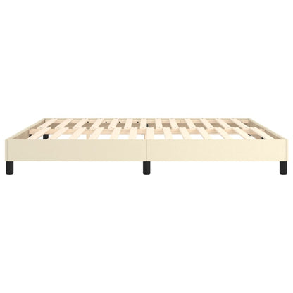 Boxspringbettgestell Creme 160x200 cm Kunstleder
