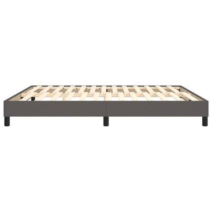 Boxspringbettgestell Grau 160x200 cm Kunstleder