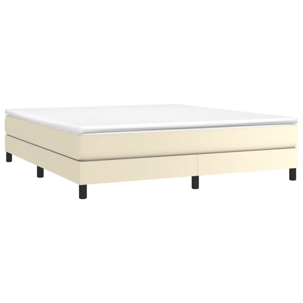 Boxspringbettgestell Creme 180x200 cm Kunstleder