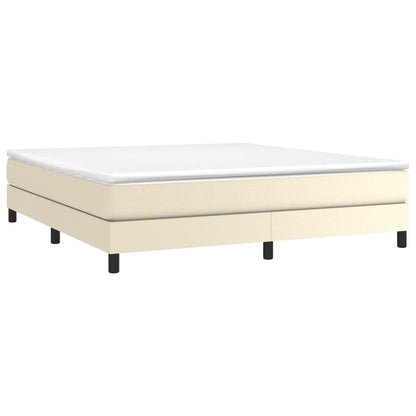 Boxspringbettgestell Creme 180x200 cm Kunstleder