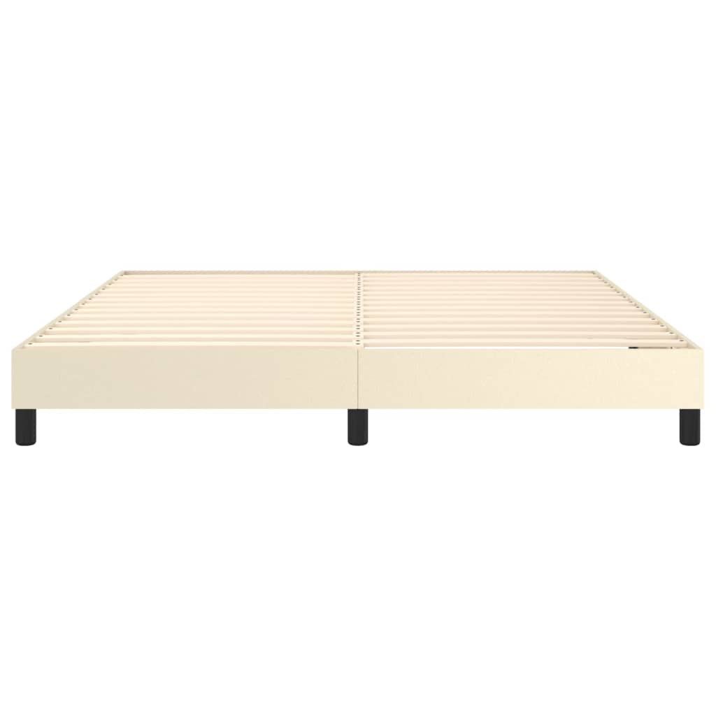 Boxspringbettgestell Creme 180x200 cm Kunstleder