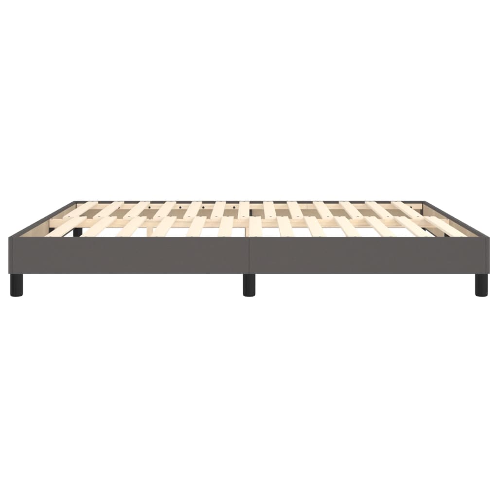 Boxspringbettgestell Grau 180x200 cm Kunstleder