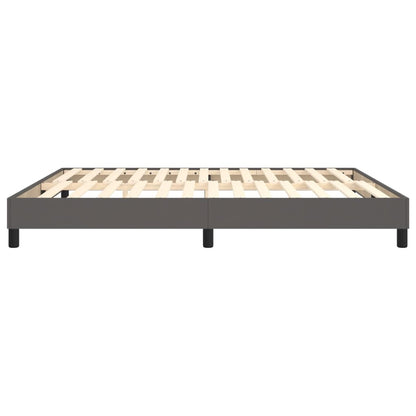 Boxspringbettgestell Grau 180x200 cm Kunstleder