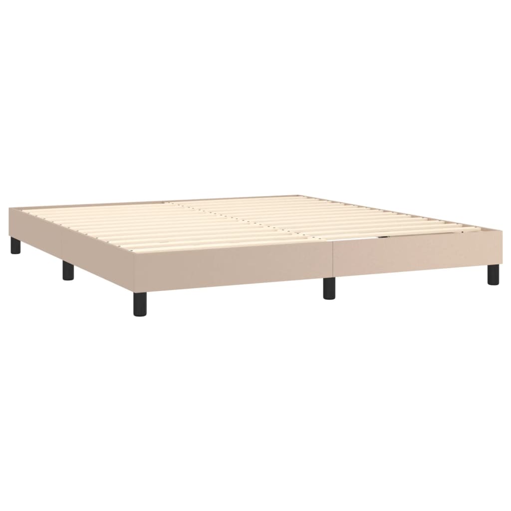 Boxspringbettgestell Cappuccino-Braun 180x200 cm Kunstleder