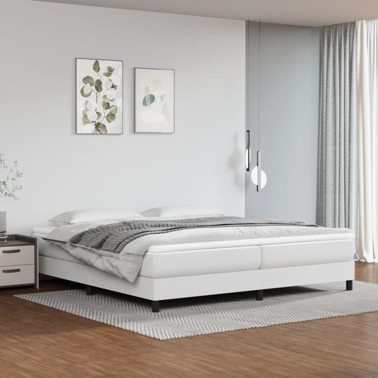 Boxspringbettgestell Weiß 200x200 cm Kunstleder