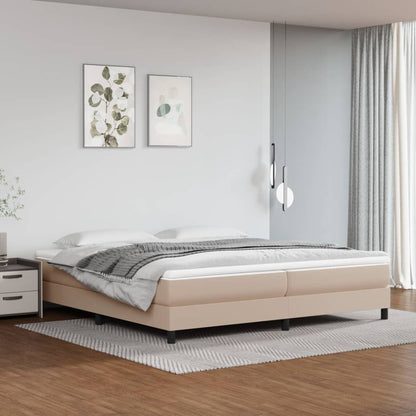 Boxspringbettgestell Cappuccino-Braun 200x200 cm Kunstleder