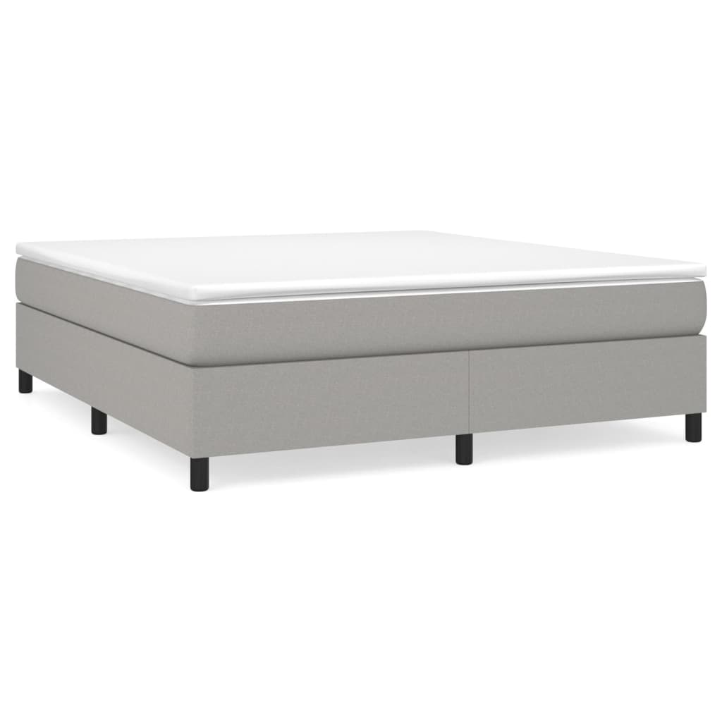 Boxspringbettgestell Hellgrau 160x200 cm Stoff