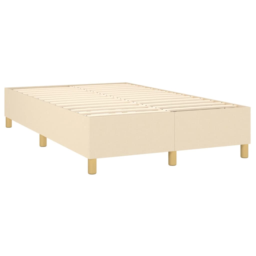 Boxspringbettgestell Creme 120x200 cm Stoff
