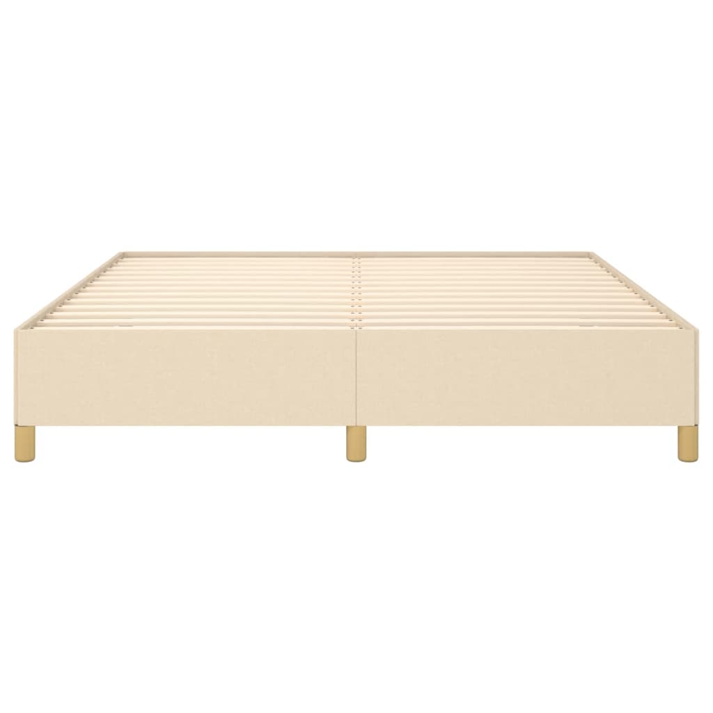Boxspringbettgestell Creme 160x200 cm Stoff