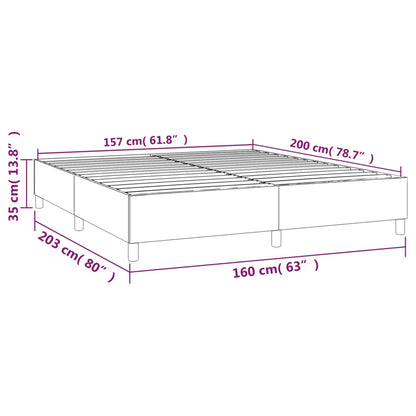 Boxspringbettgestell Creme 160x200 cm Stoff