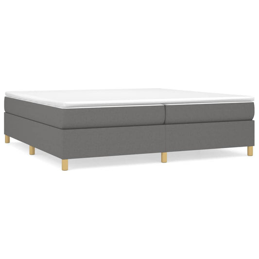 Boxspringbettgestell Dunkelgrau 200x200 cm Stoff