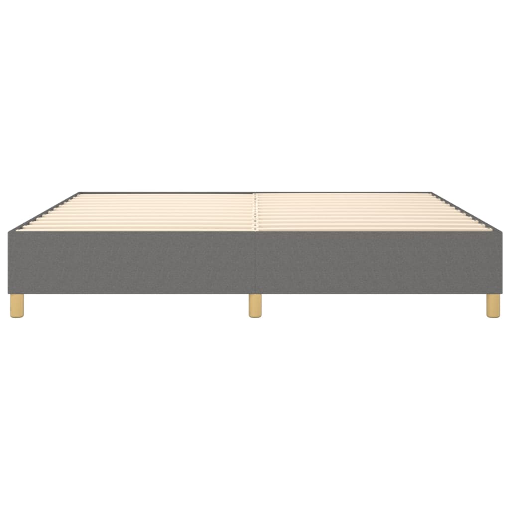 Boxspringbettgestell Dunkelgrau 200x200 cm Stoff