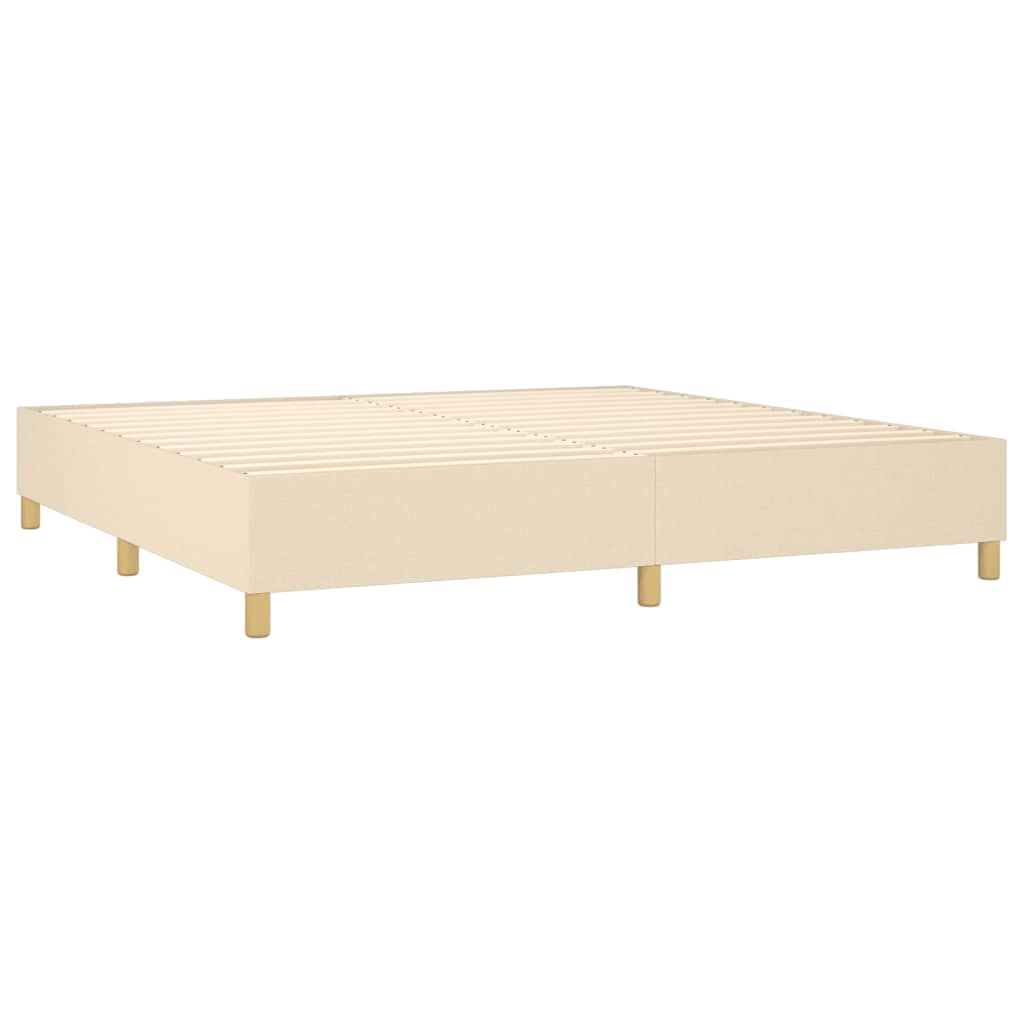 Boxspringbettgestell Creme 200x200 cm Stoff