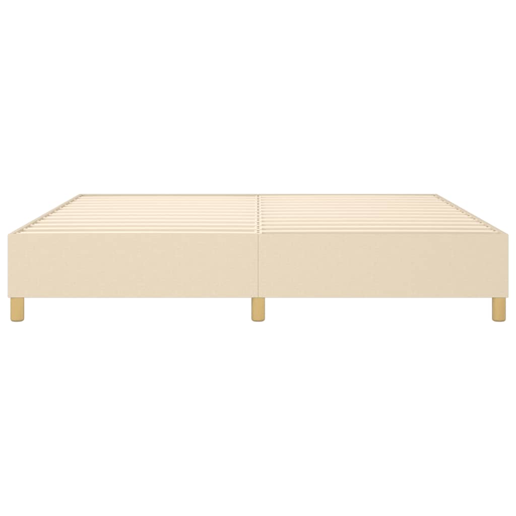 Boxspringbettgestell Creme 200x200 cm Stoff