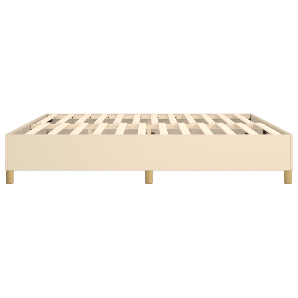 Boxspringbettgestell Creme 200x200 cm Stoff